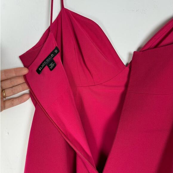 Black Halo Barbie Pink Sweetheart Babydoll Designer Demure Glam Formal Dress 10 - Picture 8 of 13